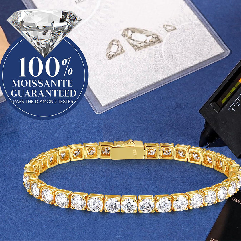 Bracciale in Moissanite "Eleganza e massima Brillantezza" UNISEX