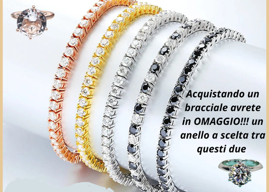 Bracciale in Moissanite "Eleganza e massima Brillantezza" UNISEX